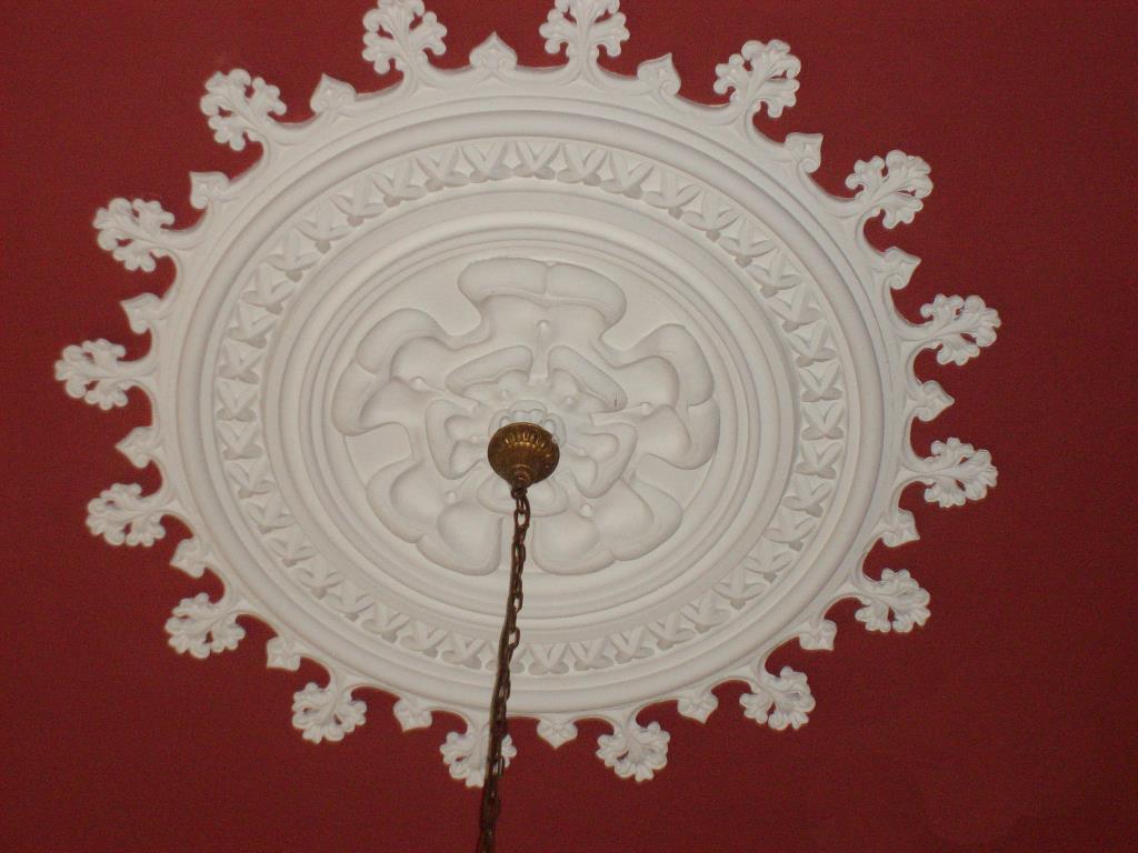 Ornate plaster centrepiece installed to Linden Hall in Lancashire Photo - Ornate plaster centrepiece installed to Linden Hall in Lancashire