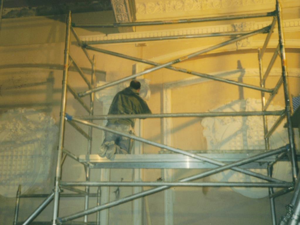 Restoring original plasterwork to Glasgow's oldest cinema during conversion to a restaurant Photo - Restoring original plasterwork to Glasgow's oldest cinema during conversion to a restaurant